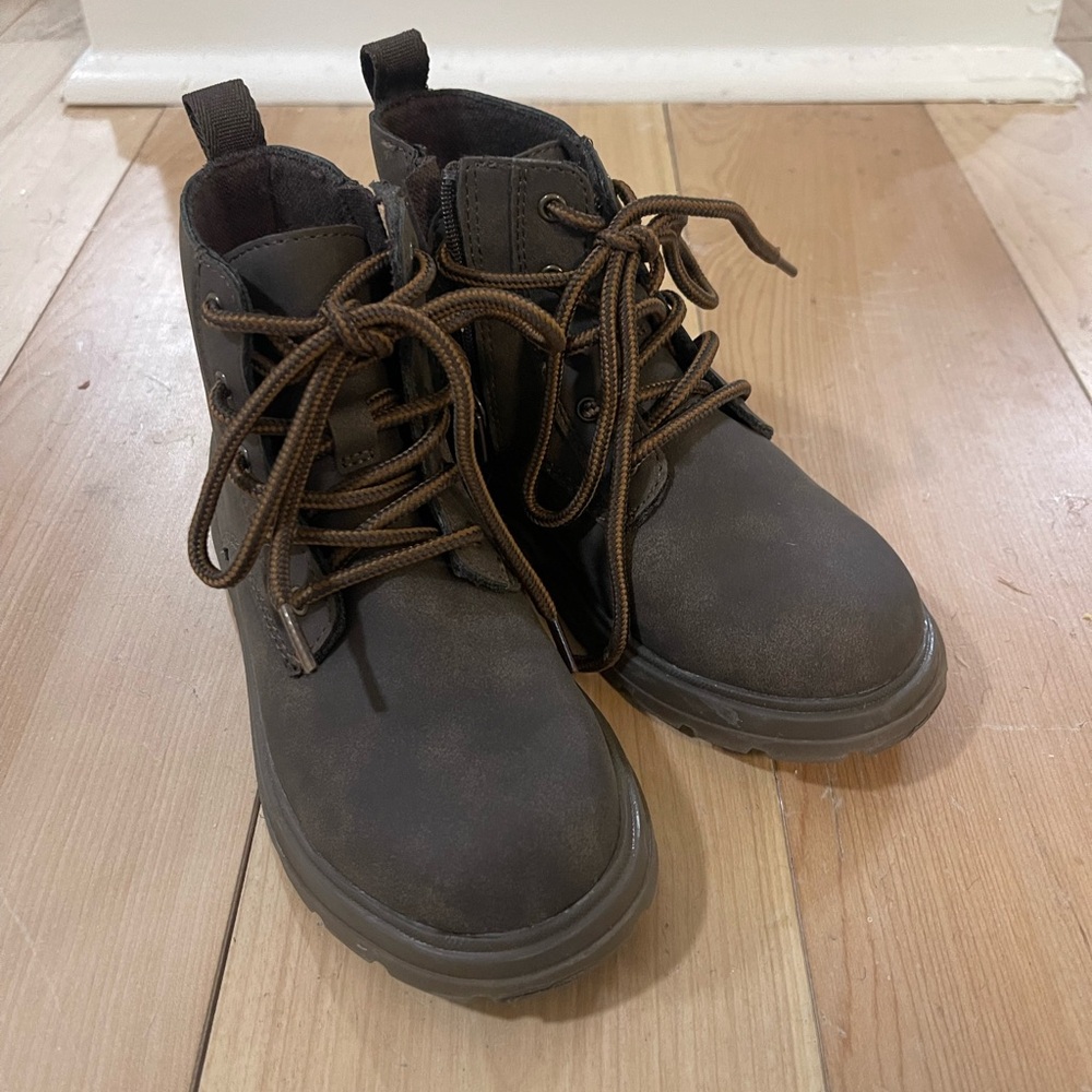 Zara Kids Brown Laced Ankle Boots - Picture 5 of 6